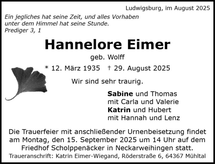 1648921(1-1)/Concordia Vermittlung von Traueranzei